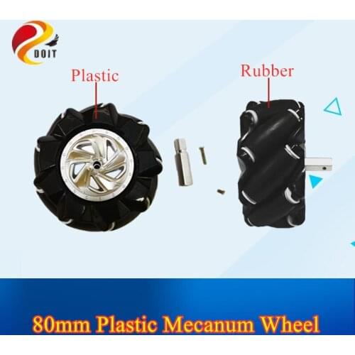 80mm Mecanum Wheel High Hardness Plastic Omni-directional Wheel ROS Smart Robot Car Chassis Accessories for Arduino DIY Project