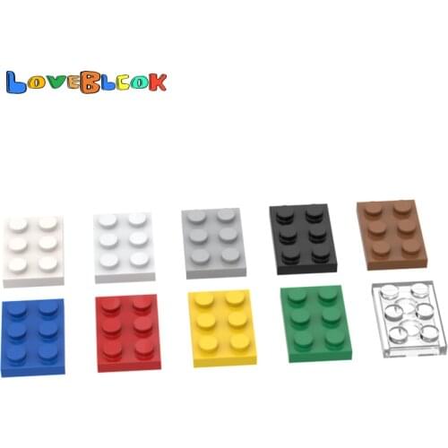 LoveBlock Plate 2x3 Building Blocks Assembles MOC Parts DIY Toys Gift Creative Educational 3021 For Kids 10pcs/Lot