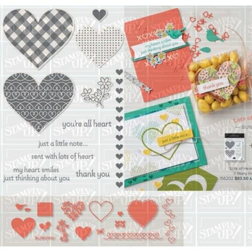 Heart Metal Cutting Dies and Stamps Decoration Letters for Scrapbooking Craft Stencil DIY Album Template Decor Model