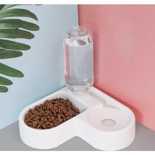 Pet Bowls Dog Food Water Feeder Pet Drinking Dish Feeder Cat Puppy Feeding Supplies Small Dog Accessories Non-slip Corner