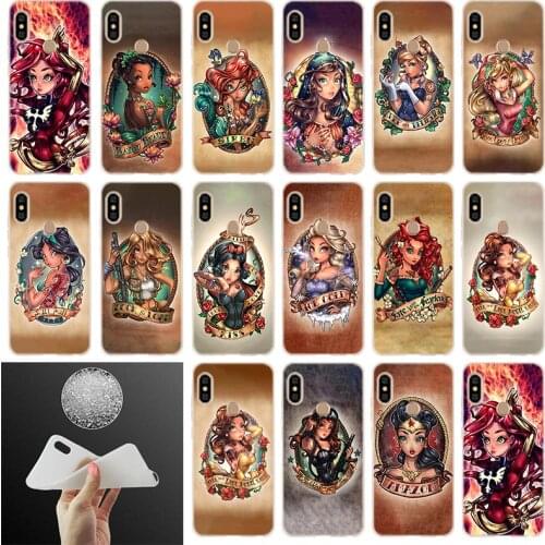 Tattoos Princess Soft Case Cover For Xiaomi Redmi 9a 8a 7a 6pro 6a Note 9 8 7 6 5 Pro 9s 8T Bag