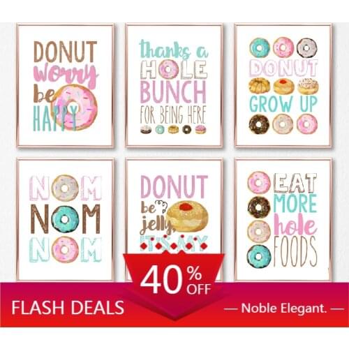 Canvas Painting Donut Word Art Bundle Party Prints First Birthday Celebration Doughnut Event Decoration Baby Shower Sign Decor