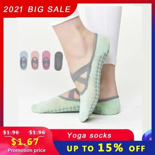 Pure Cotton Dot Silicone Non-slip Women High Quality Pilates Socks Breathable Yoga Socks Ballet Dance Sports Socks for Fitness