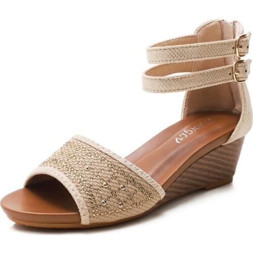 Kalsooni 2021 NEW Women Wedges Sandals Comfortable Beach Shoes