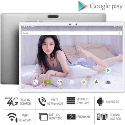 2021 New Hot X20L 10 inch Tablet PC MT6797 Deca Core 6GB RAM 128GB ROM 4G LTE 13.0/5.0MP Android 9.0 1920X1200 2.5K IPS Tablets
