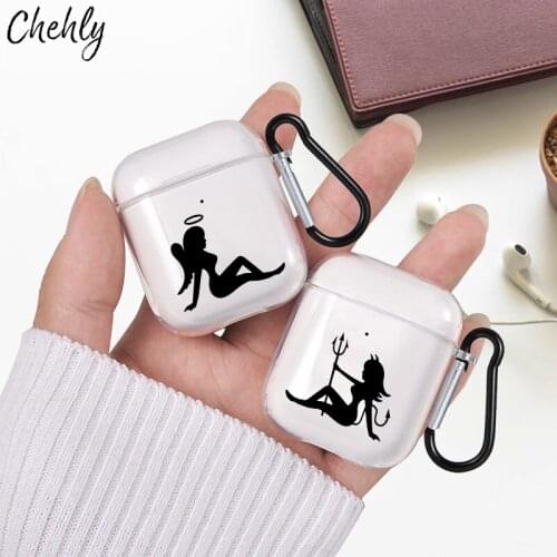 Angel Demon Case for Apple Airpods 1 2 3 Pro Shockproof Bluetooth Wireless Headphone Earphone Box Soft Silicone Protection Cover