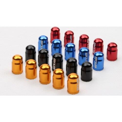 50pcs GUB Bicycle Anodized Dust Cover MTB Road Bike American Type Wheel Tire Valve Cap Anti-dust Cover Schrader valve