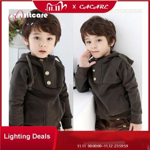 SALE Boys Sweatshirt Cotton Casual Hoodie Kids 3T-10 Years Childrens Hoodies and Sweatshirts Hoodies Kids Brown