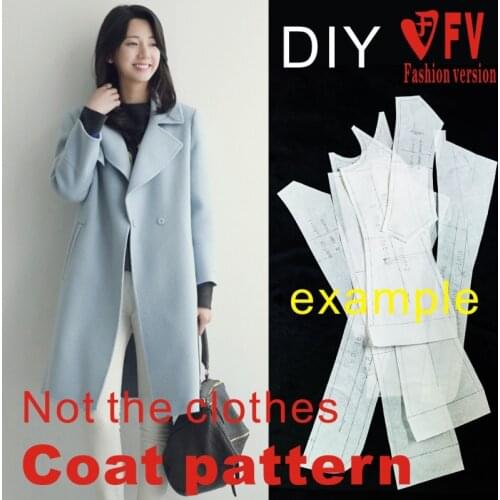 Sewing drawings womens double-sided woolen coat pattern clothing design pattern BFY-137
