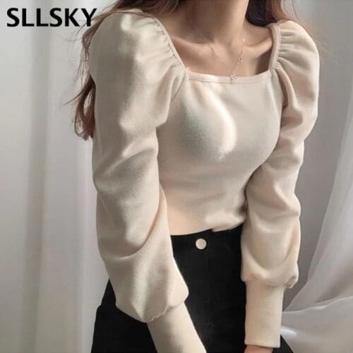 Женские однотонные футболки SLLSKY China At AliExpress