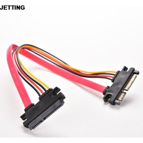 JETTING 1PC 30cm 22Pin SATA Cable Male to Female 7+15 Pin Serial ATA SATA Data Power Combo Extension Cable Connector Conterver