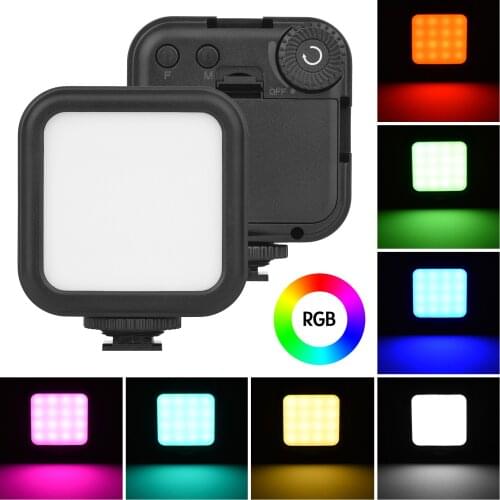 Mini LED Video Light Portable RGB Photography Light On-camera Fill Light 3000K-6500K with Cold Shoe Mount for Live Streaming