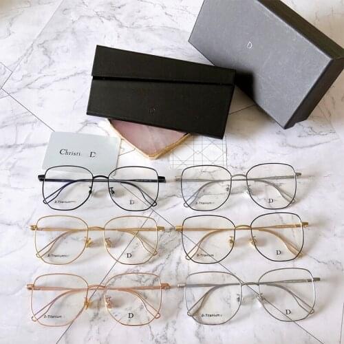 2021 new pure titanium slim frame B titanium thinning technology fashionable mens and womens prescription myopia anti radiatio