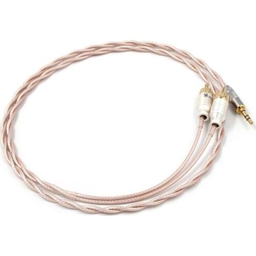 High Quality Audiocrast 3.5mm Stereo Plug to 2 RCA Male Audio Cable For Cayin N5 Iriver AK240 AK380 AK120II Amp Onkyo DP-X1