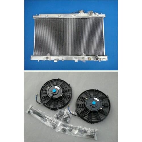 High Performance Aluminum Radiator+2*Fan 1994-2001 For Honda Integra Acura DC2 B18 GSR RS LS 94 95 96 97 98 99 00 01