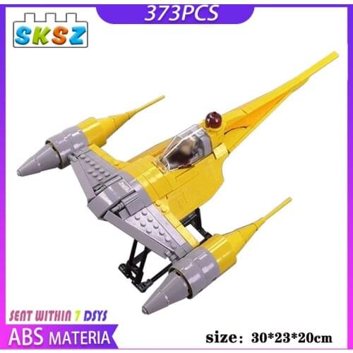Moc Space Battleship Model Diy Building Blocks Star Series Wars N-1Starfighter Spaceship Wars Brick Kids Toys Boy Birthday Gift