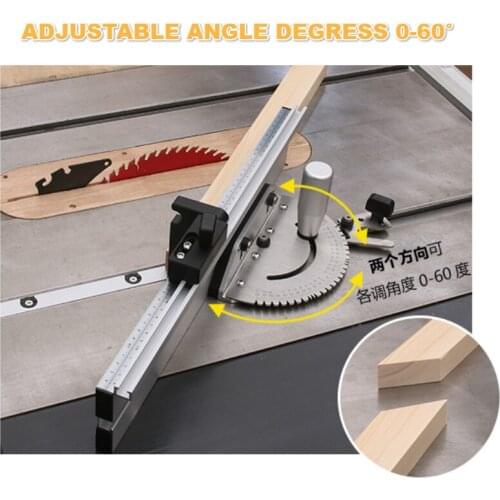 1 Set Woodworking Table Saw Miter Gauge and 450mm Fence Set with Track Stop Sawing Assembly Aluminium Alloy Ruler
