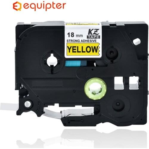 18mm TzeS641 Black on Yellow Laminated Label Tape Strong Adhesive Label Tapes Tze-S641 Tze S641 Tze S641 Tze-s641 for P-Touch