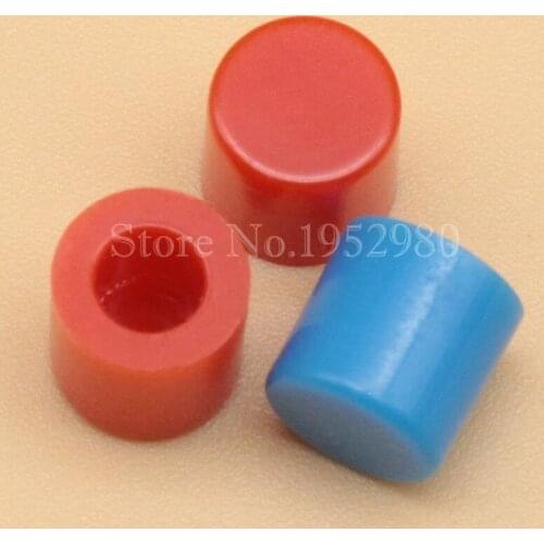 200pcs/lot Tactile Push Button Switch Cap Hat Plastic Key Caps Size 6.2*6mm Multicolor ( for 6*6 Tact Switch )