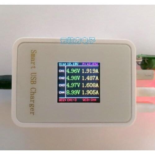 4 USB Port Smart Desktop fast Charger Station LCD Display For Cell Phone QC 3.0