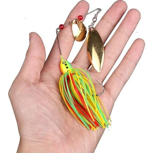 5 pcs/lot Spinner Bait Fishing Lure Spoon Fresh Water Shallow Water Bass Killer Spinnerbait Lures