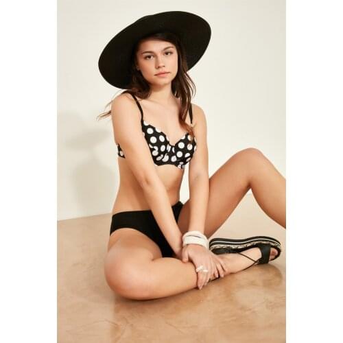 C & City Lined Bikini Suit 3116 Black/White