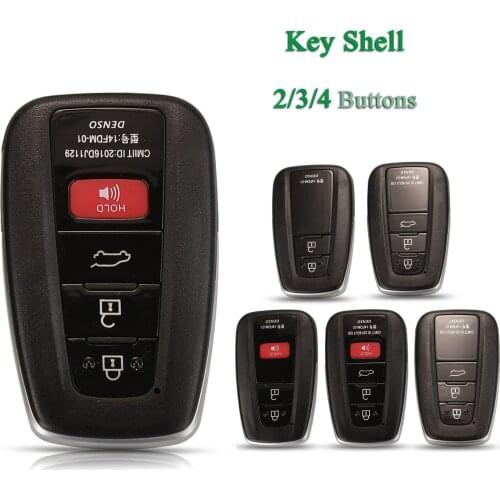 Bilchave 2/3/4 Buttons Remote Car Key Shell Fob For Toyota RAV4 Camr C-HR 2018 2019 Key Case Replacement