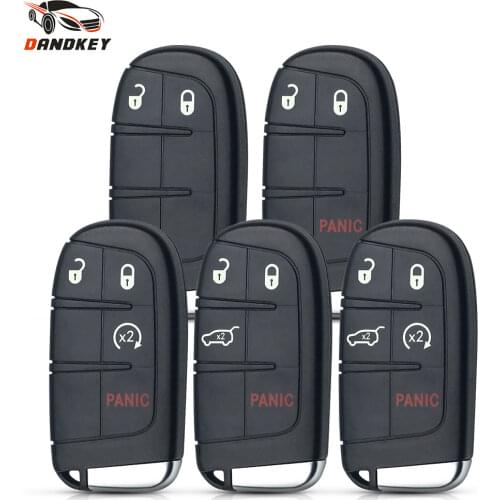 Dandkey 2/2+1/3/4/4+1/5 Buttons Keyless Smart Remote Key Shell Case Fob for Chrysler Dodge Journey 2011 2012 2013 2014 2015