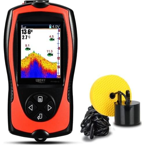 Lucky FF1108-1&FF1108-1CT Portable Fish Finder Wired Echo-adapter Sonar Detecting Fishfinder Depth Sonar Ice Boat Fishing #C5