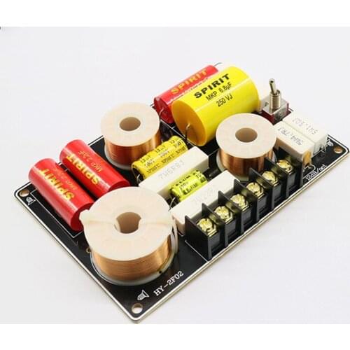KYYSLB HY-2F02 200W 4-8 Ohm Two Frequency Divider Speaker Frequency Divider Crossover 2-way Strong Material Frequency Divider