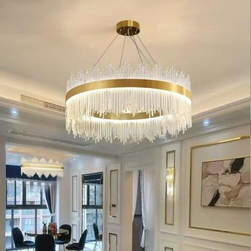 Modern Luxury Ring LED Crystal Chandelier For Living Room Lamp Dining Room Chandelier Bedroom Chandelier 220V