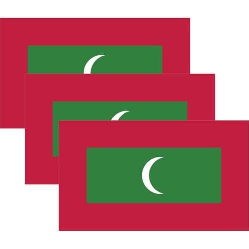 Maldivian Flag Vinyl Decal Stickers Car Window Bumper High-quality UV-resistant Laminated Vinyl Cover Scratches Waterproof PVC