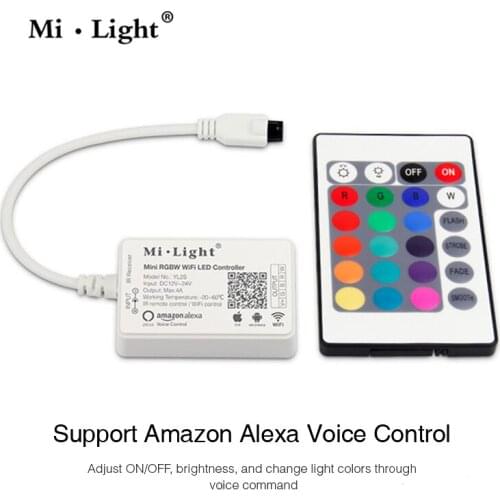 Mi light YL2S mini RGBW WIFI LED Controller Amazon Alexa Smart phone APP IR Remote Control For LED Strip