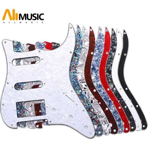 Multi Color 3 Ply 11 Holes SSH Guitar Pickguard Anti-Scratch Plate For ST FD Electric Guitar
