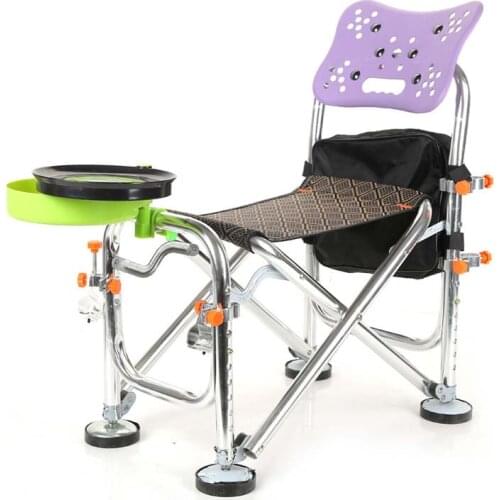 Бесплатная доставка Multi Outdoor Foldable Fishing Chair All Terrain Fishing Seat Camping Hiking Chair with Umbrella Hook