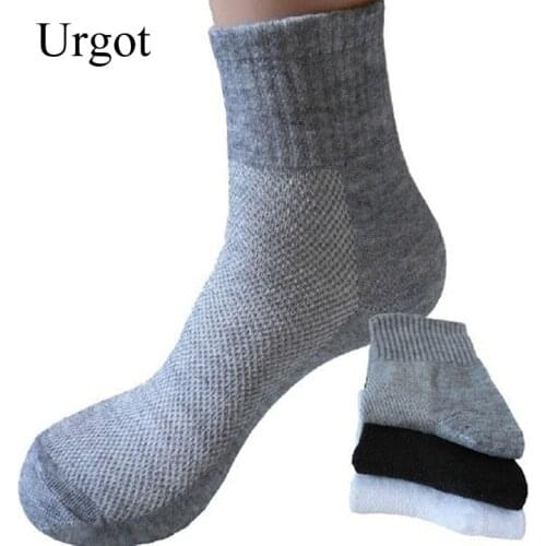 Urgot 3Pairs/Lot Breathable Mens Socks Short Ankle Socks Men Solid Mesh High Quality Male Boat Socks HOT SALE 2021 DropShipping