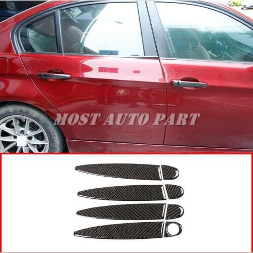 Carbon Fiber Exterior Door Handle Trim Cover For BMW X5 X6 E70 E71 E72 2008-2014 8pcs Car Decoration Car Accessories Car Trim
