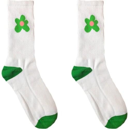 Novelty Men Flowers New Tyler The Creator Golf Skateboard Harajuku Athlete Socks Parkour Street Cotton Hip Hop 22CM N319