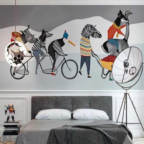Wallpaper for kids room living room lager photo mural wallpapers papel de parede custom size 3d wall murals carton animal mural