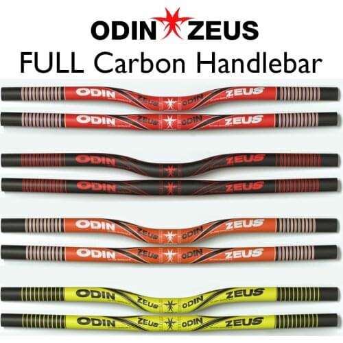 ODINZEUS NEW Style Strengthen XC Full Carbon Mountain Bicycle Handlebar Ten Color /Flat/Rise Clamp 31.8mm/35mm/580-740mm