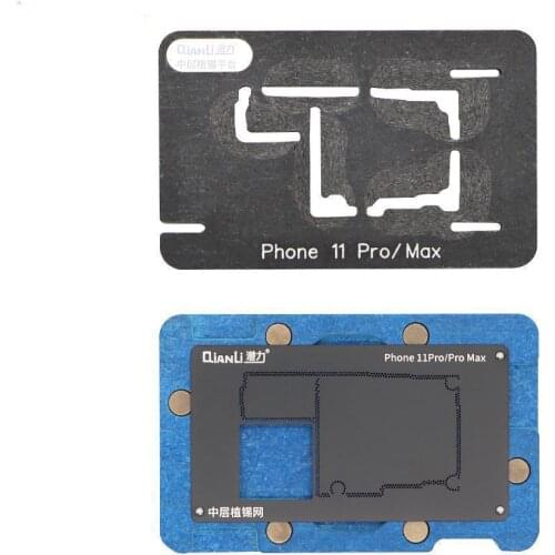 QianLi Middle Frame Reballing Platform BGA Reballing Stencil Kit for iPhone X XS MAX 11 Pro Max Logicboard Soldering Rework Tool