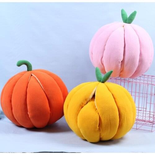 Plush pumpkin nest cat nest deep sleep nest winter warm semi-enclosed cat sleeping bag winter doghouse