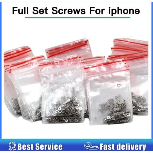 Complete Kit Full Set Screws with 2 Bottom Dock Screw for iPhone 6 6s 7 8 plus 5 5s X Screw Replacement Phone Accessories Bolt
