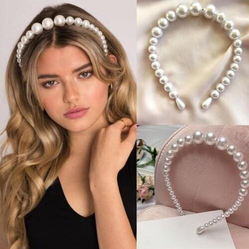 Fashion Pearl Headband for Women Ladies Vintage Hairband Headdress Princess Trendy Hair Hoop Bezel Femal Hair Accessories