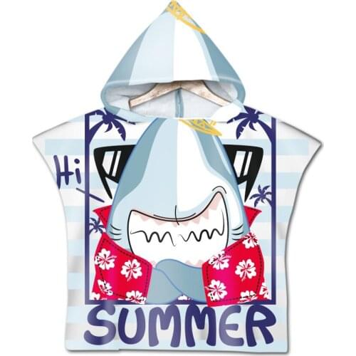 Drop shipping 60*60cm Cartoon Kids Hooded Beach Towel Blanket Absorbent Bath Towel Swim Towel Infant Robe Childrens Toalha Cape