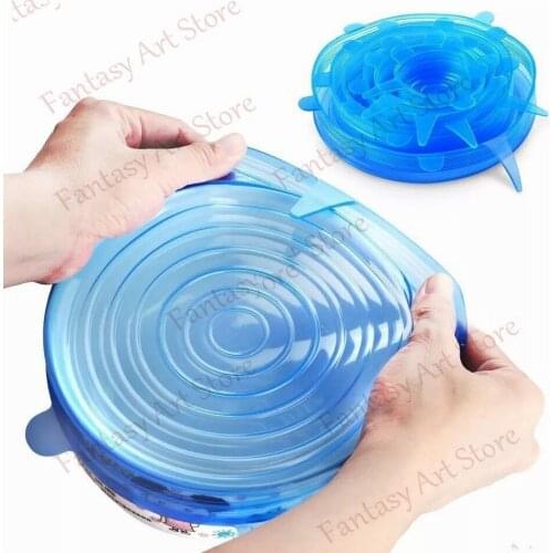 Silicone Fresh-keeping Elastic Cover Universal Cover Silicone Bowl Pot Cover Kitchen Utensils Cooking Food Cover Microwave Oven
