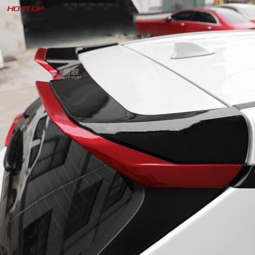 For Toyota RAV4 2019 2020 5th Sports Tail Spoiler Exterior Modification Hole-Free Baking Varnish Carbon Fiber Pattern