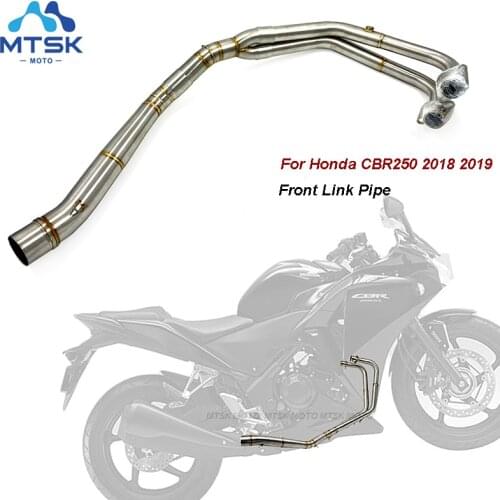 Stainless Steel Motor Middle Pipe For Honda CBR250R 2018 2019 CBR 250 Exhaust System Mid Tube Link Connect Pipe Without Muffler