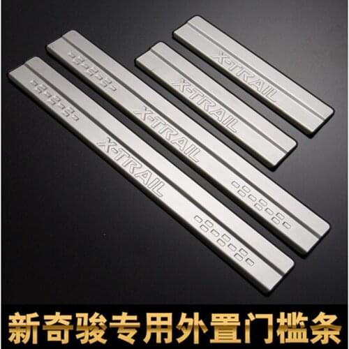 Car Styling for 2014-2019 Nissan Stainless Steel Door Sill Scuff Plate X-Trail X Trail XTrail T32 Welcome Pedal Trim Accessories