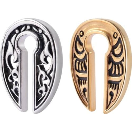 CHUANCI 1pc Ear Plugs Tunnels Stainless Steel Ear Gauges Expander Earrings Ear Weights Body Piercings Hangers For 8mm Or Larger